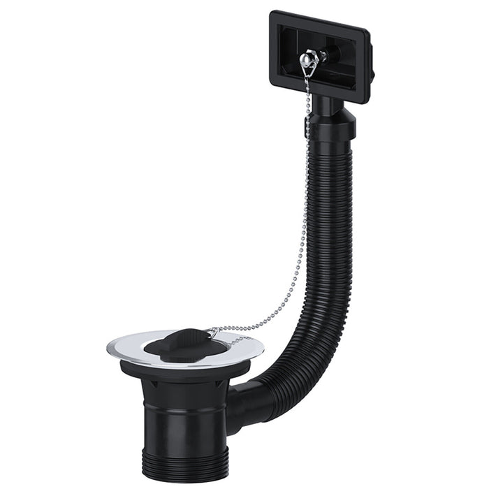 Sink Waste Combination Overflow Plug with Chain 40mm 1.5" (Square)