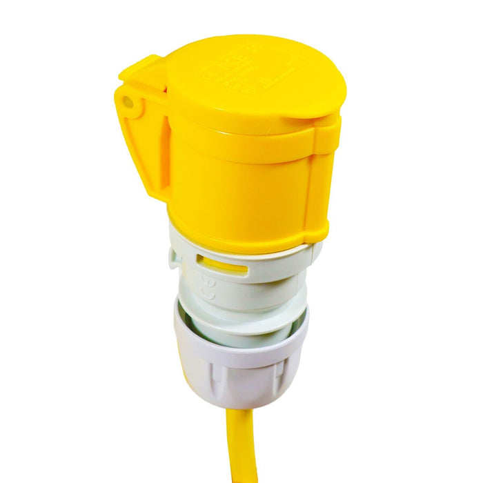 16A Extension Lead 14m 110V 1.5mm Extra Long Power Cable Cord 3-Pin 2P+E (Yellow)
