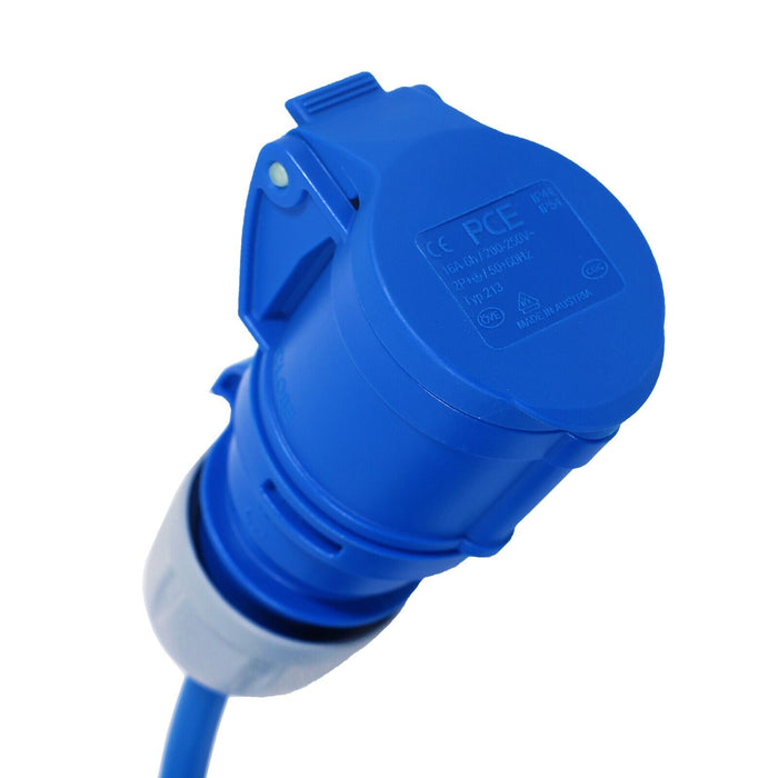 16A Extension Lead 14m 240V 1.5mm Extra Long Power Cable Cord 3-Pin 2P+E (Blue)