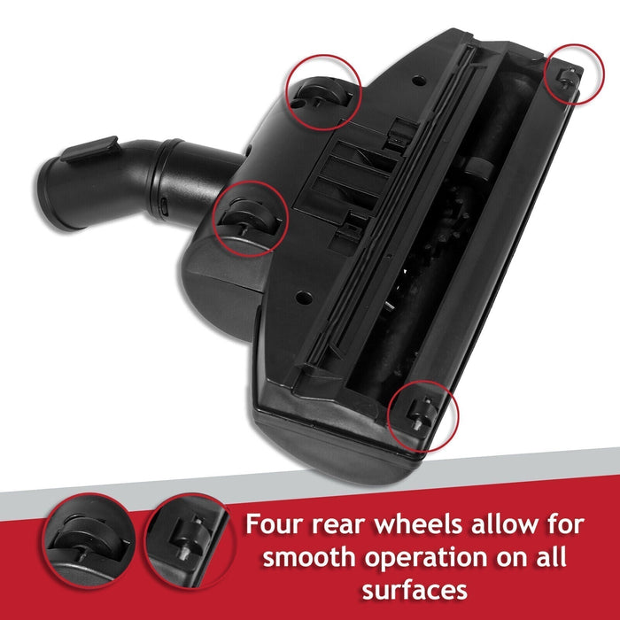 Vacuum Brush Head 35mm for Shark Turbo Tool Wheeled Hard Floor Carpet