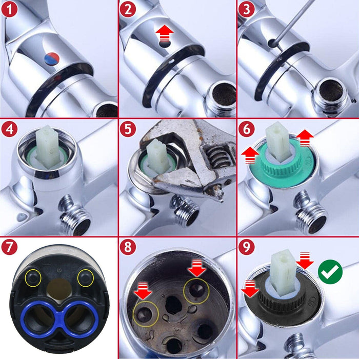 Mixer Tap Cartridge 35mm Single Monobloc Sink Basin Bath Hot Cold Water Valve