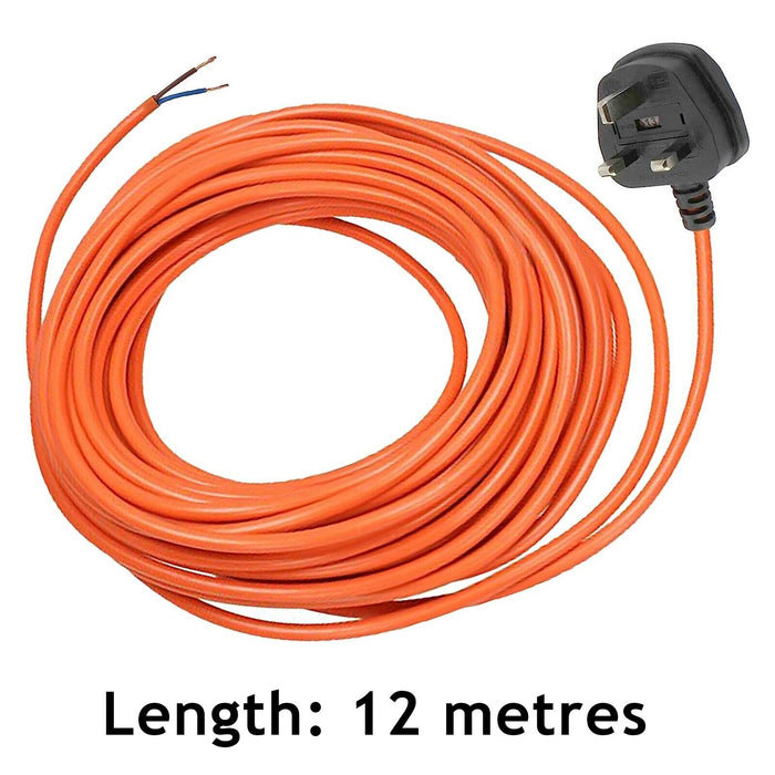 Power Cable for Sovereign Lawnmower Strimmer Hedge Trimmer 12M Mains Lead Plug