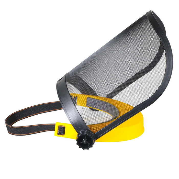 Full Face Protective Shield Strimming Trimming Chainsaw Garden Metal Mesh Visor (One Size, Adjustable Headband)