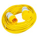 16A Extension Lead 14m 110V 1.5mm Extra Long Power Cable Cord 3-Pin 2P+E (Yellow)