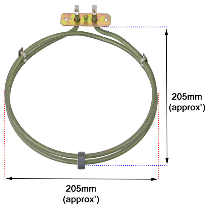 2100W Heater Element compatible with Leisure RM6CVW, ZE6HVW, ZE6HVS Fan Oven / Cooker