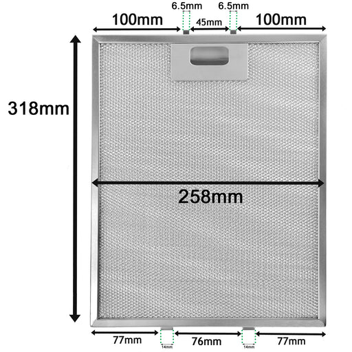 Cooke & Lewis B&Q Cata Cooker Hood Vent Filter Aluminium metal mesh