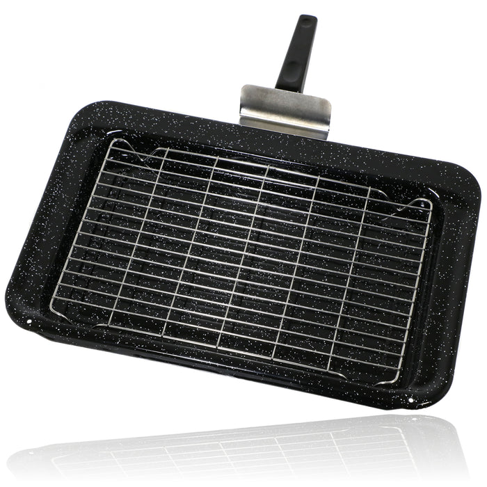 Enamel Grill Pan Tray Rack Grid Handle for Rangemaster Oven Cooker 445 x 276 mm