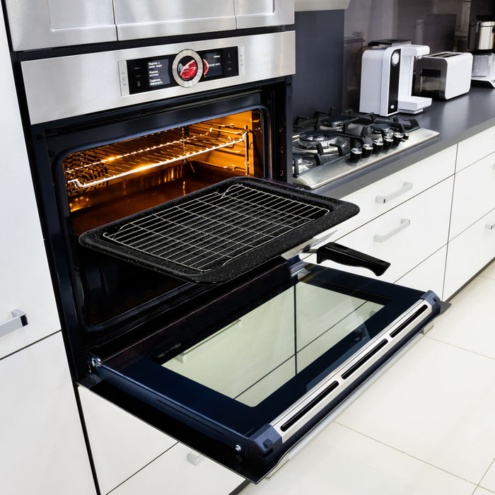 Enamel Grill Pan Tray Rack Grid Handle for Rangemaster Oven Cooker 445 x 276 mm