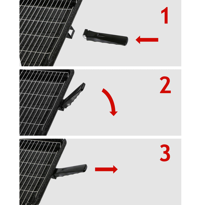 Small Grill Pan + Rack and Detachable Handle for Neff Oven Cooker