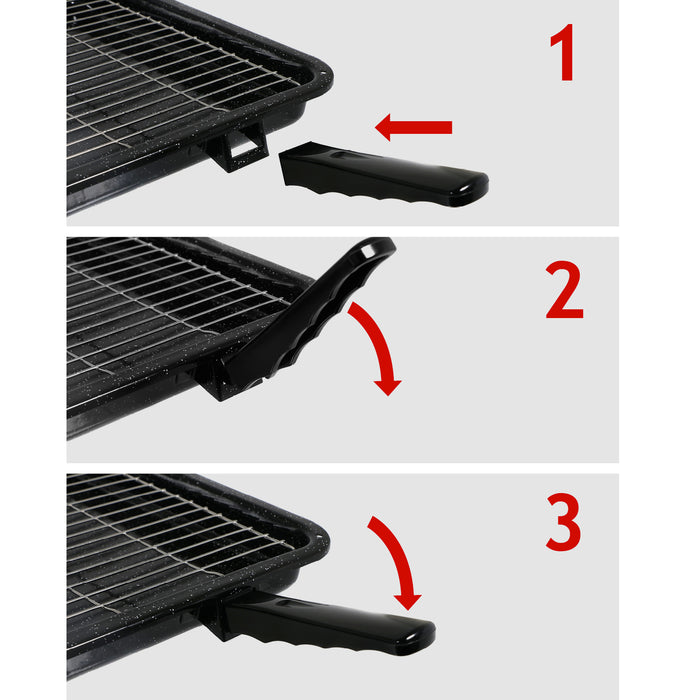 Universal XXL Extra Large Grill Pan Tray Double Handle Oven 440mm x 370mm