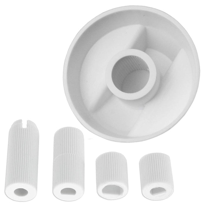 UNIVERSAL White CONTROL KNOB & ADAPTORS for NEFF Cooker Oven Hob