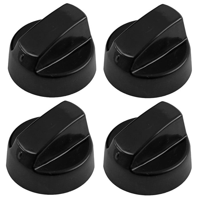 UNIVERSAL Black CONTROL KNOB & ADAPTORS for BAUMATIC Cooker Oven Hob x 4