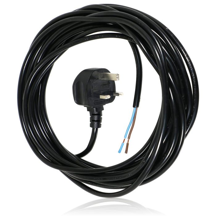 Power Cable for Einhell Lawnmower & Garden Strimmer Mains Power Lead (UK Plug, Black, 8.4m)