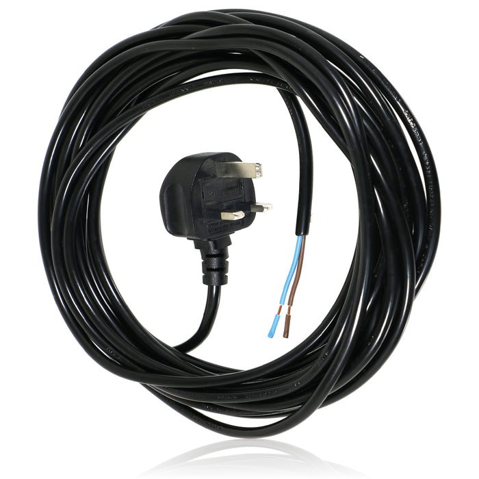 Power Cable for Numatic Edward Vacuum Cleaner Mains Power Lead (UK Plug, Black, 8.4m)