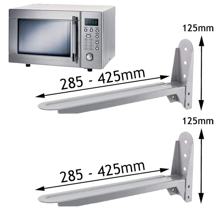 Silver Wall Mount Brackets for Bauknecht Microwave x 2