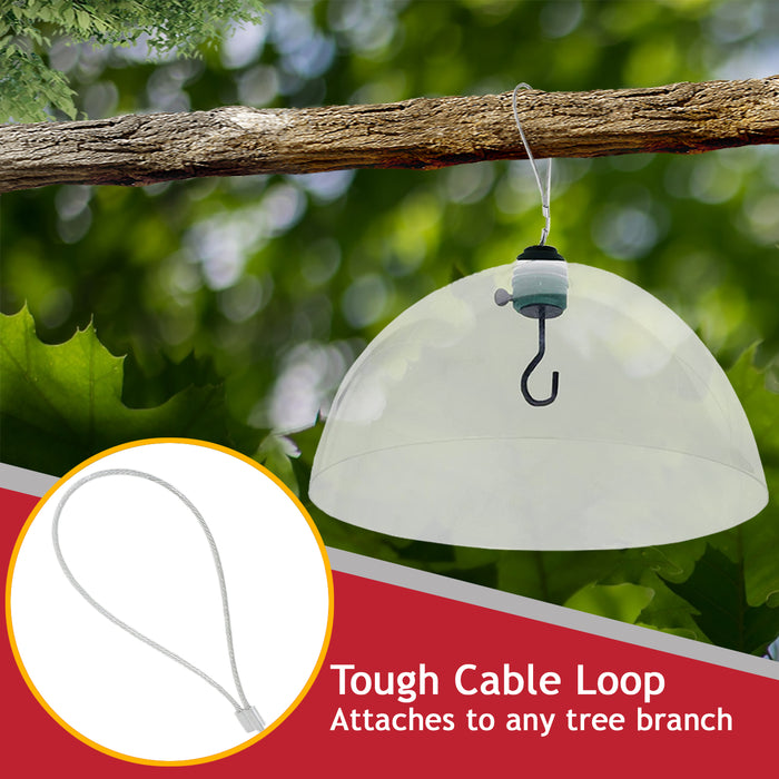 Squirrel Baffle Dome Adjustable Hook Bird Feeder Hanging Guard (Pack of 2)