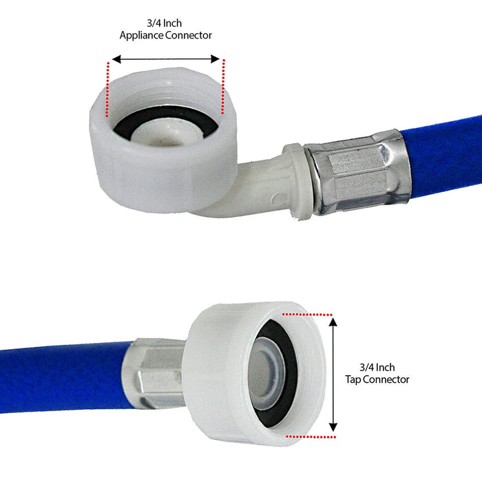 Water Fill Pipe & Drain Hose Extension Kit for Blomberg Washing Machine Dishwasher (2.5m, 18mm / 22mm)