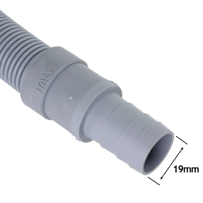 Fill Hose + Drain Hose Extension Set Universal Washing Machine Dishwasher Long 2.5m + 5m (+ PTFE tape)