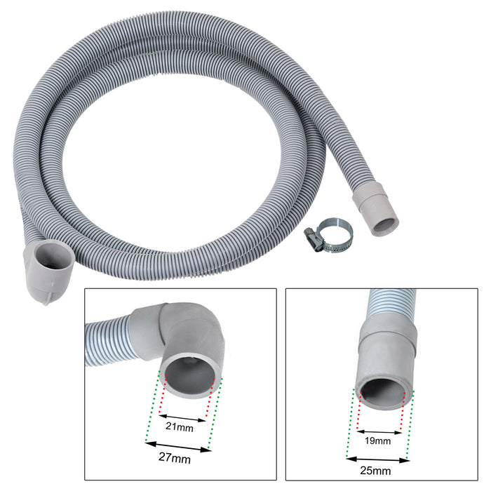 Fill Hose + Drain Hose Extension Set for TRICITY BENDIX VESTEL Washing Machine & Dishwasher 5m + 5m (+ PTFE Tape)