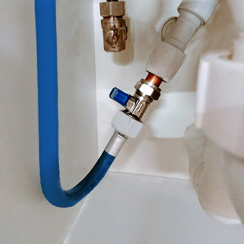 Fill Hose + Drain Hose Extension Set Universal Washing Machine Dishwasher Long 2.5m + 5m (+ PTFE tape)