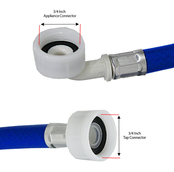 Fill Hose + Drain Hose Extension Set for BEKO BLOMBERG Washing Machine & Dishwasher 5m + 5m (+ PTFE Tape)