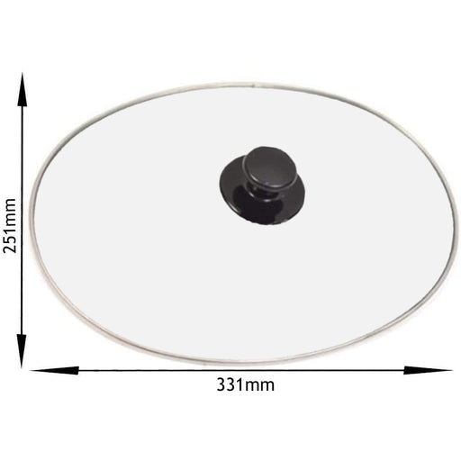 UNIVERSAL Slow Cooker Glass Lid 48715002 331 x 251 x 45mm