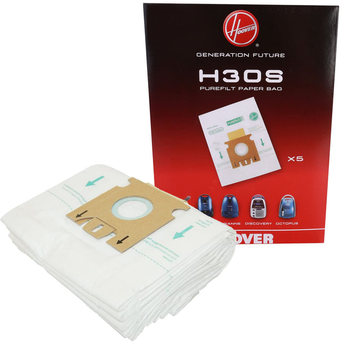 HOOVER Vacuum Cleaner H30S TELIOS ARIANNE SENSORY DISCOVERY OCTOPUS Dust Bag Genuine  09178278 (Pack of 4) + 20 Fresheners