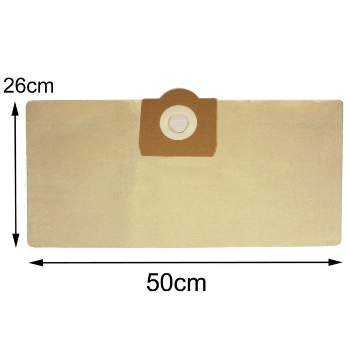 Dust Bags for B&Q Performance Power PP20 20L Wet & Dry Vacuum Cleaner Pack of 5 Solid Collar
