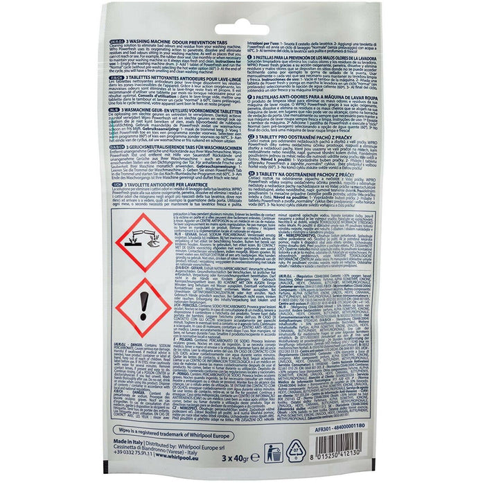 Washing Machine Cleaner Tabs Powerfresh Washer Odour Cleaning Tablets x 9