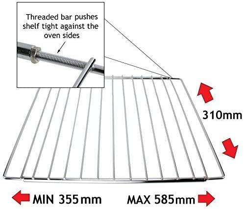 Small Grill Pan with Rack and Detachable Handle + Adjustable Grill Shelf for QA Oven Cooker