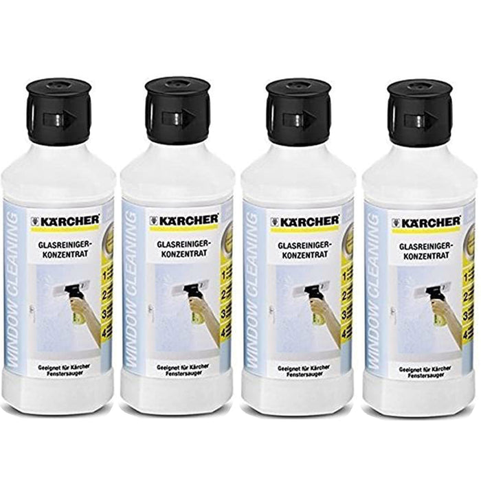 KARCHER Window Vacuum Cleaner Glass Cleaning Detergent Bottles RM500 500ml x 4