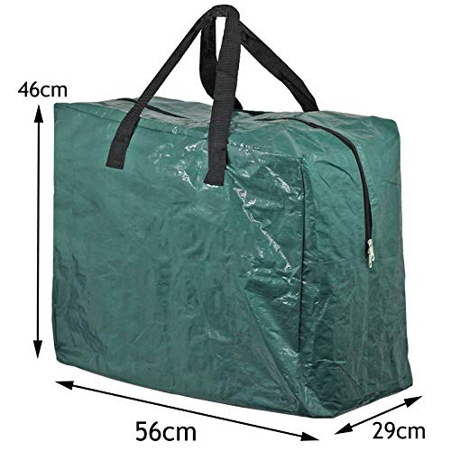 Zipped Storage Bag (Green, 75L) measurements