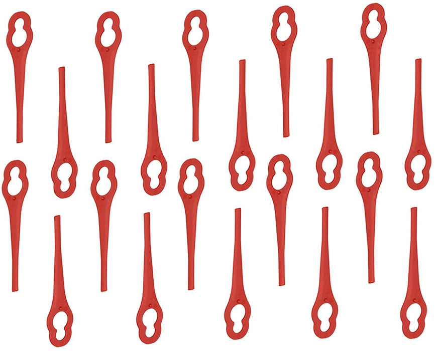 Red Plastic Blades for B&Q 18V LI CORDLESS MGT18 Strimmer Trimmer x 40
