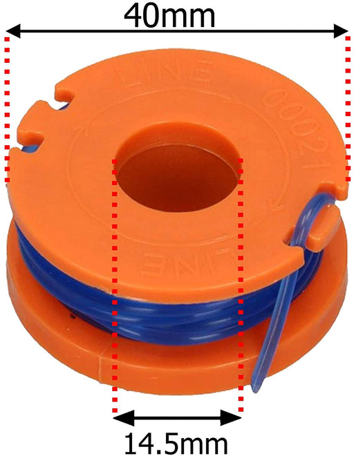 2.5m Line & Spool for BAUKER CGT18LW Strimmer Trimmer (Pack of 2)