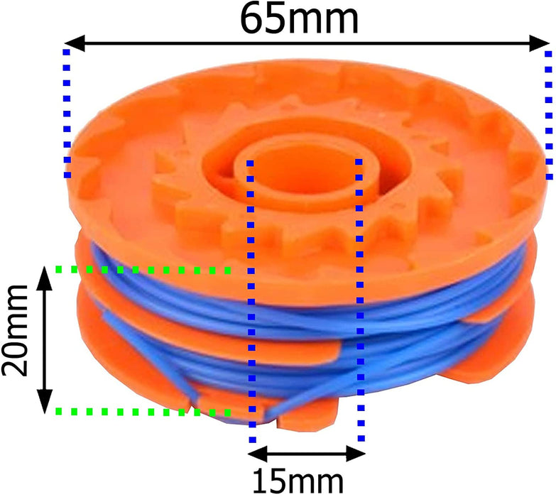 5m Twin Line & Spool for Qualcast Trimmer Strimmer (Pack of 2)