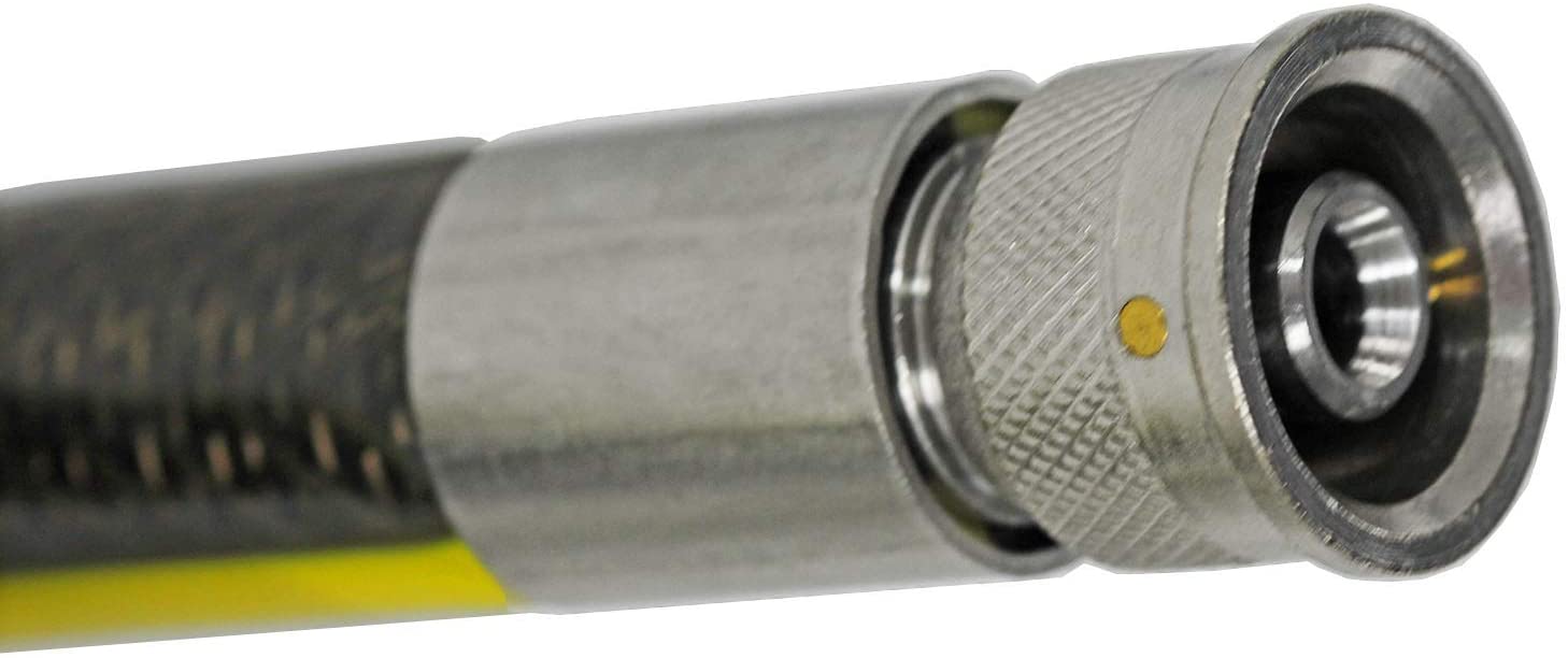 UNIVERSAL Oven Cooker Micropoint Gas Supply Hose Pipe (5ft 1/2 inch, Straight Bayonet, BS EN14800 CE)