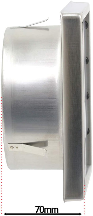 UNIVERSAL Square Exterior Wall Outlet Kit with Gravity Flaps & Extension Hose for Vented Tumble Dryer Air Conditioning Cooker Hood (5" x 3m, Stainless Steel)