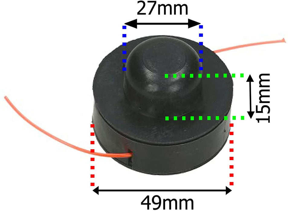Line Spool Feed Cord for CHALLENGE Grass Trimmer Strimmer BBF-001 GT-RT 6070095 (Pack of 2)