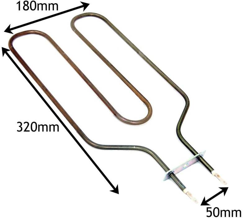 Upper Heater Grill Element for RANGEMASTER 110 90 55 Classic Toledo Pro Oven/Cooker (1150W) Pack of 2