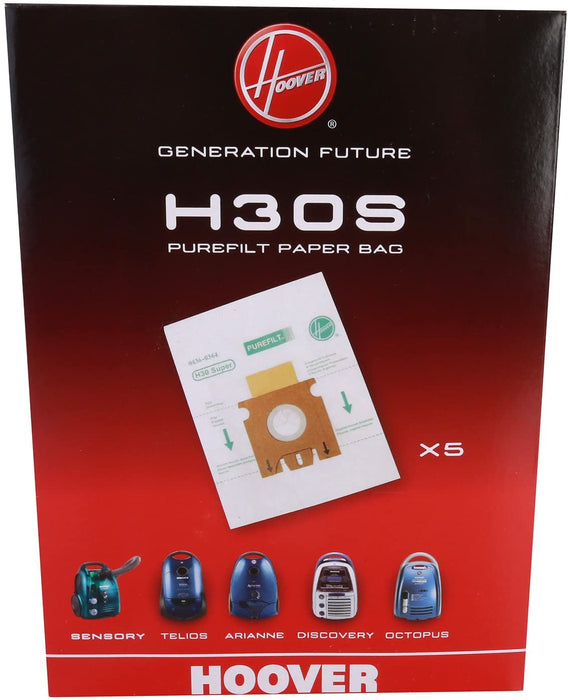 HOOVER Vacuum Cleaner H30S TELIOS ARIANNE SENSORY DISCOVERY OCTOPUS Dust Bag Genuine  09178278 (Pack of3)