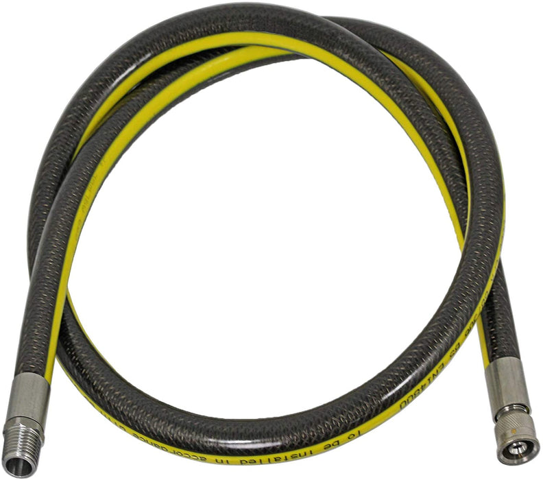 UNIVERSAL Oven Cooker Micropoint Gas Supply Hose Pipe (5ft 1/2 inch, Straight Bayonet, BS EN14800 CE)