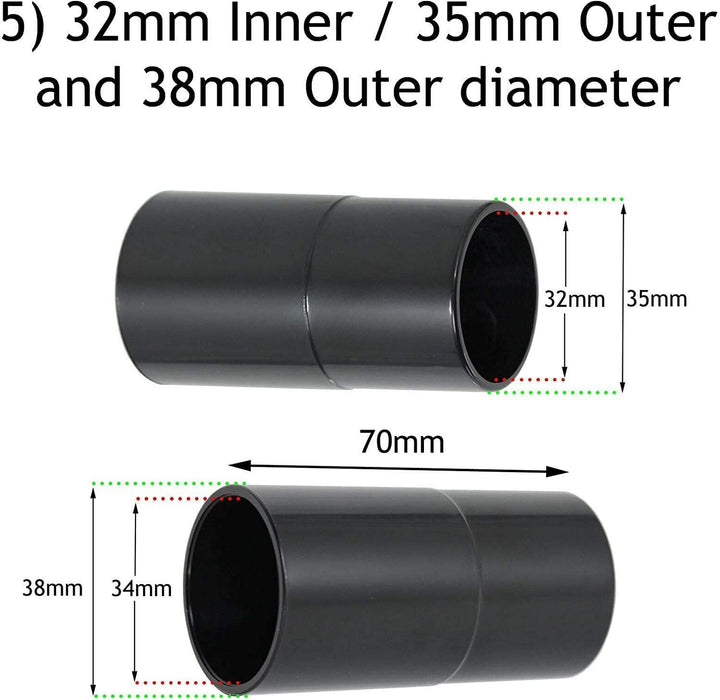 Tool Dust Port Adaptors for Vax Vacuum Cleaner 26 30 32 35 38mm