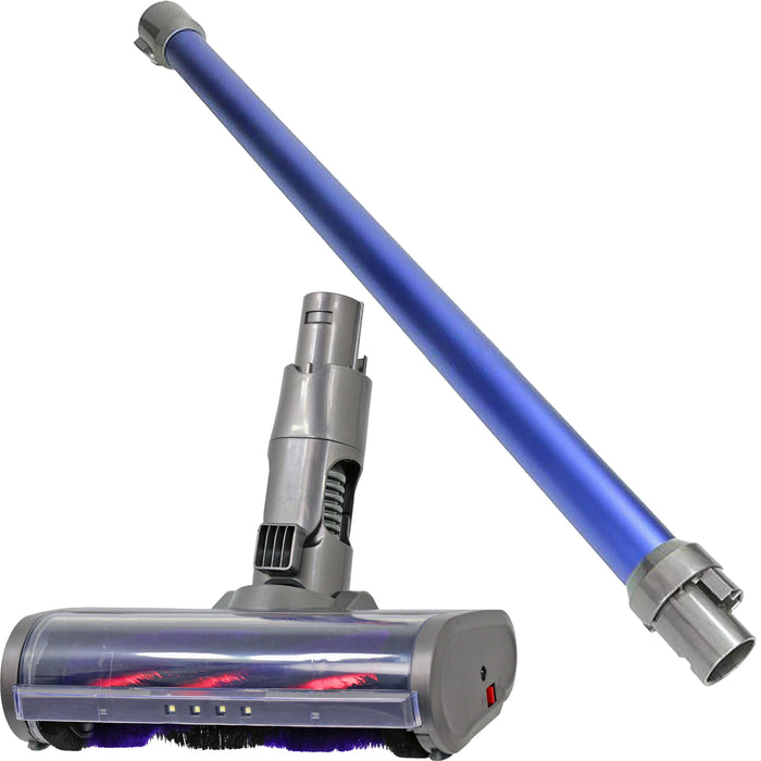 Carbon Fibre Motorhead Floor Tool + Blue Extension Rod Wand for Dyson DC62 Vacuum Cleaner