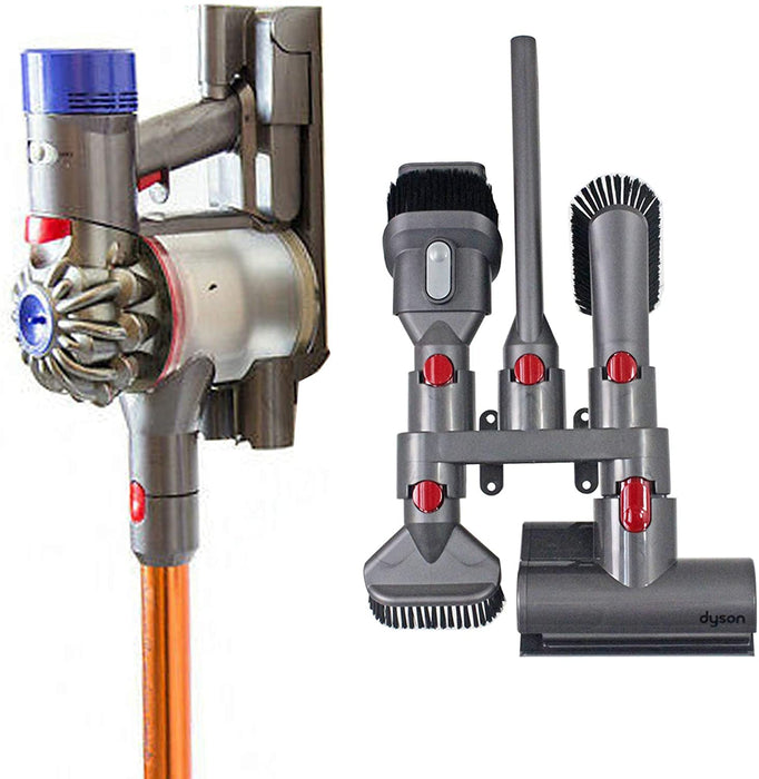 Wall Mounted Accessory Tool Holder Rack + Trigger Lock for DYSON V10 SV12 Vacuum Cleaner
