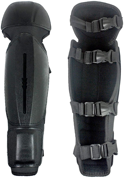 Knee & Shin Guards for Grass Brushcutter / Rotavator (One Size, Black, 2 Pairs)