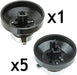 DIPLOMAT Gas Hob Oven Cooker Control Knobs Genuine (Black / Silver, Pack of 6)