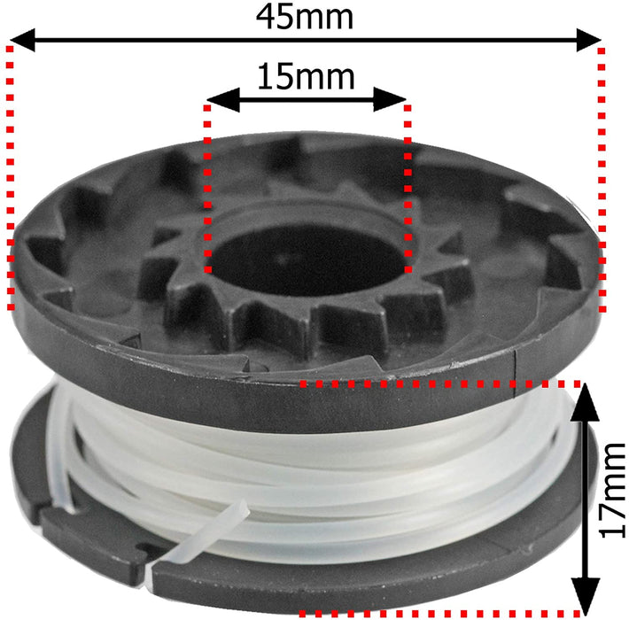 Spool Line for McGregor MCLGT1825 781/9885 Grass Trimmer Strimmer 4m 1.3mm