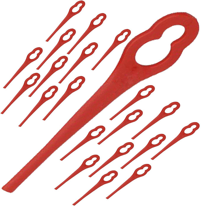 Red Plastic Blades for OZITO GTR-250 LGT-018 LGT-118 Strimmer Trimmer x 20