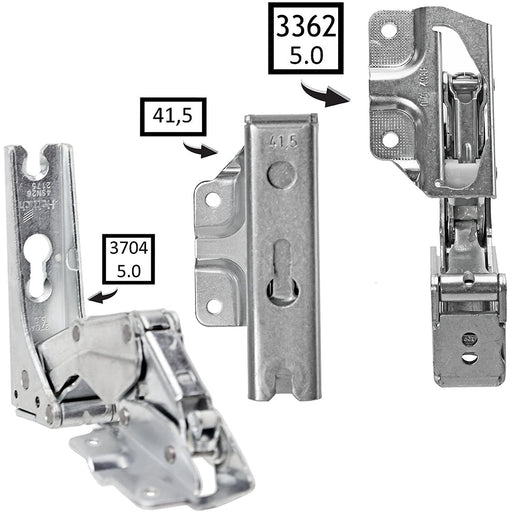 Door Hinge for AEG Fridge Freezer - 3363 3362 5.0 41,5 Integrated Left and Right Hinges Pair