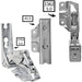 Door Hinge for ARTHUR MARTIN Fridge Freezer - 3363 3362 5.0 41,5 Integrated Left and Right Hinges Pair